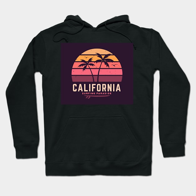 Beach California Hoodie by timegraf